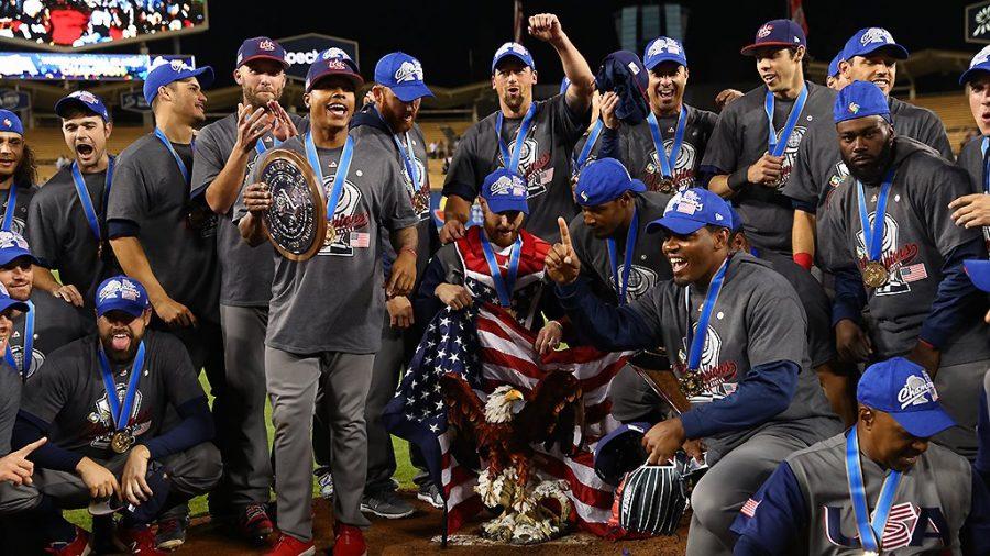 Team USA celebrates as 2017 WBC Champions.