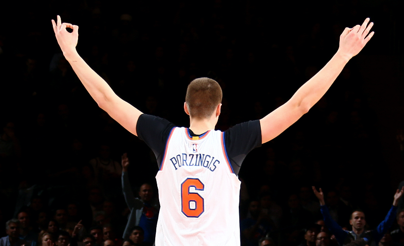 After trading former face of the franchise, Carmelo Anthony to the Oklahoma City Thunder this off-season, the Knicks will turn to 22 year-old Kristaps Porzingis to fill the role. (Via nba.com)