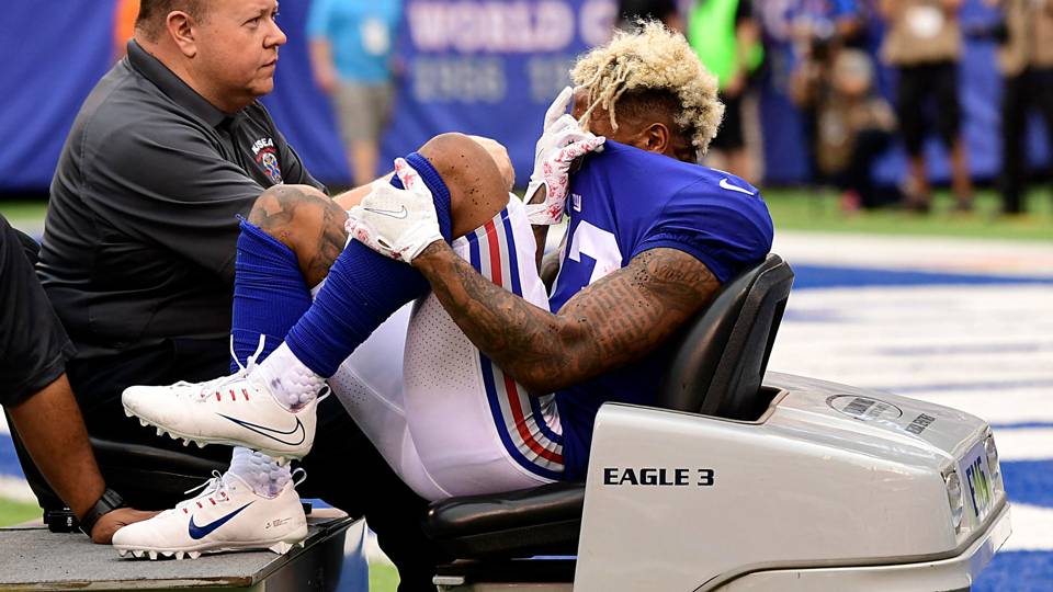 New York Giants wide receiver, Odell Beckham Jr. headlined a long list of injuries suffered around the NFL in week 5. (Via sporting news.com)