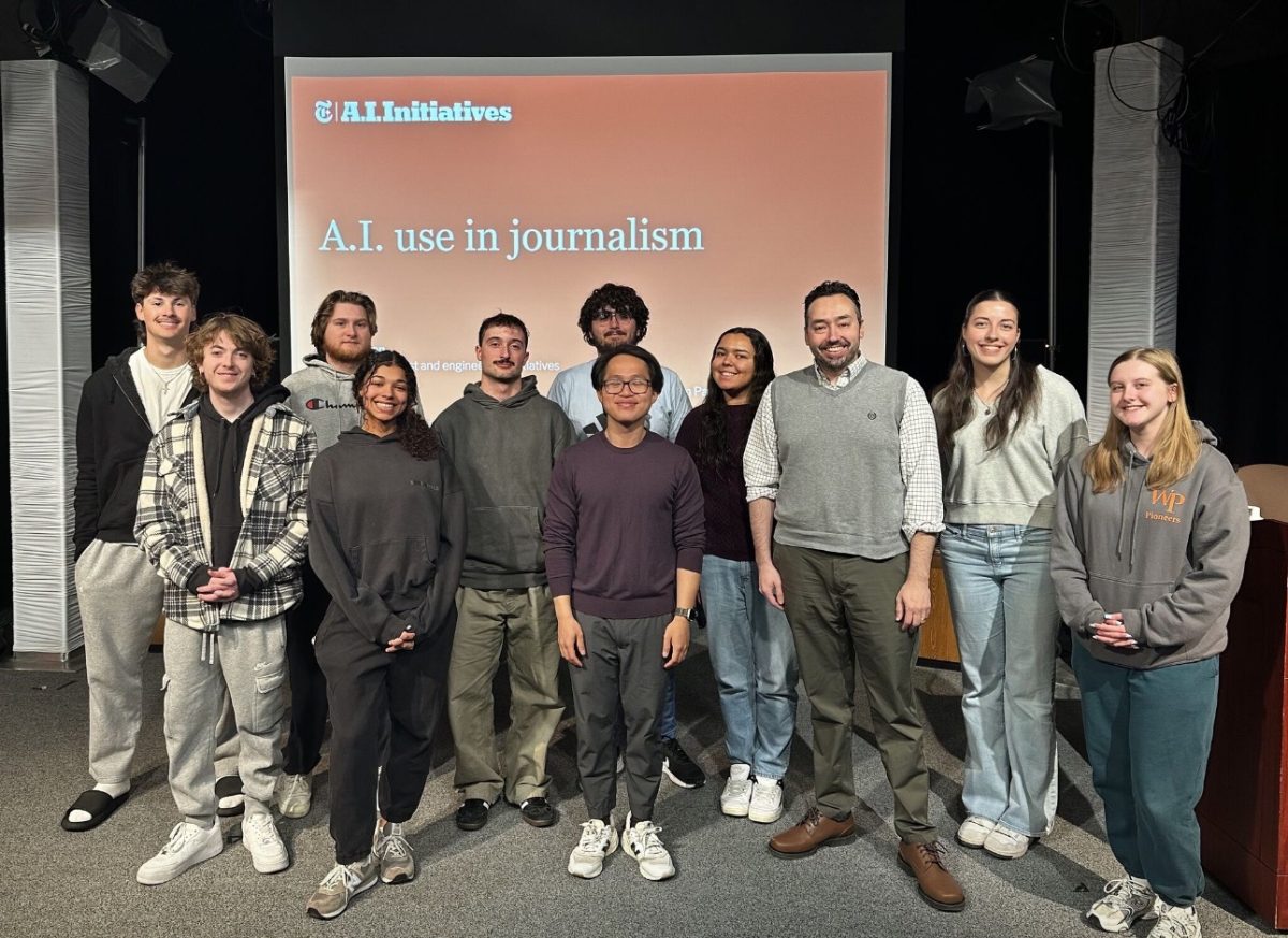 Professor Nick Hirshon's Advanced Reporting class with NYT's AI engineer, Duy Nugyen 